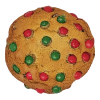 Pokie Cookie with holiday colors